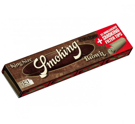 Brown King Size. Vyniojimo popierius + filtrai 32 vnt. SMOKING. (8562276794636)